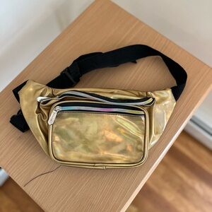 SOJOURNER BAGS Iridescent Shiny Holographic Rave Fanny Pack Heavy Duty Zippers